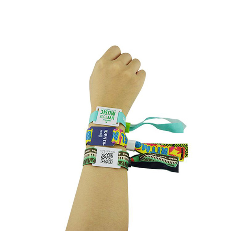 RFID NFC NTAG216 Woven Wristbands Manufacturer